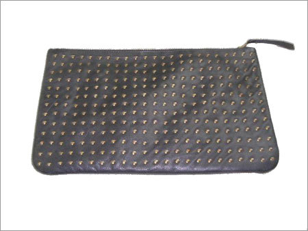 Stud Leather Hand Bag