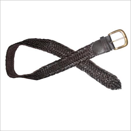 Ladies Leather Belt - Leather, Adjustable Length, Brown | Beaded Design, Metal Buckle, Intricate Embellishments