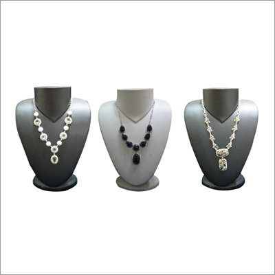 Silver Necklace With Gemstones