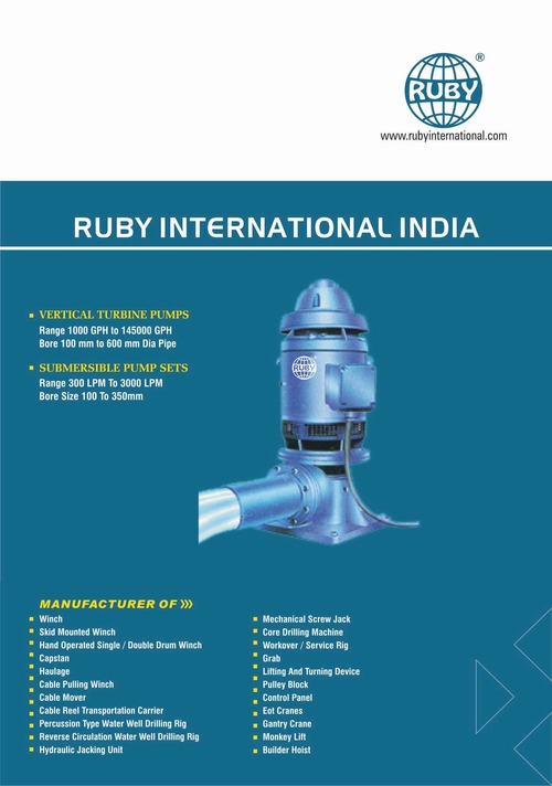 Vertical Turbine Pump By RUBY INTERNATIONAL INDIA