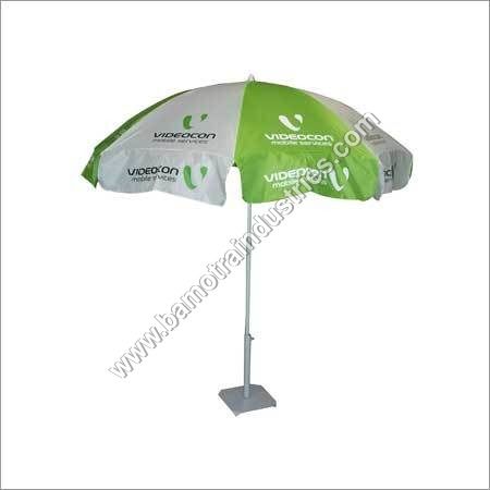 Green & White Promotional Umbrellas With Stand