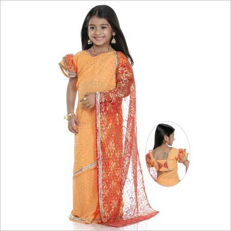 Net Sarees Party Look Kids Sarees - Buy Net Sarees Party Look Kids Sarees  Online at Best Prices In India | Flipkart.com