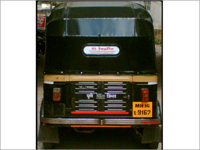 Black Piaggio Rickshaw Hoods