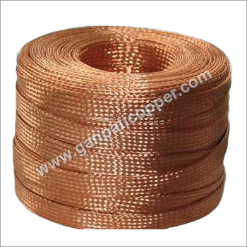 Golden Flat Braided Flexible Copper Wire