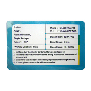 Plastic Employee Card