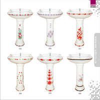 Multi Color Sticker Design Wash Basin Pedestal