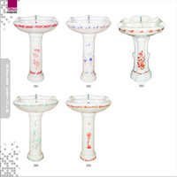 Multi Color Sticker Design Wash Basin Pedestal