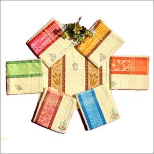 Cream Pattern Jacquard Towels