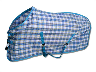 Cotton & Polyester Check Fabric Rug