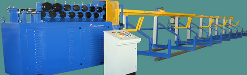 Wire cutting and straightenig machine