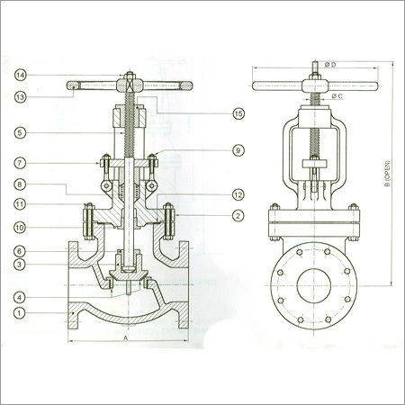 Cast Iron Double Flanged Rising Spindle