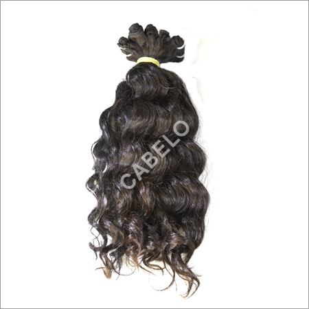 Black Machine Weft Curly Hair