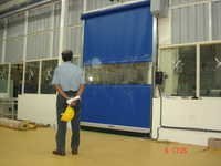 Rapid Roll Up Door - Heavy-duty Vinyl, 10x12 Feet - Fast Operation, Weather Resistant, High Durability