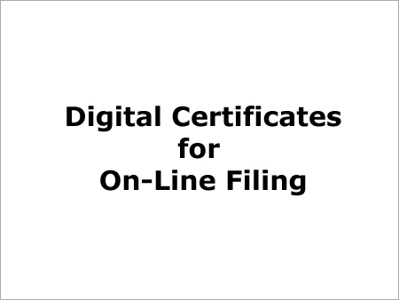 Digital Certificates for On-Line Filing