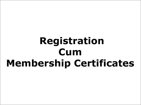 Registration Cum Membership Certificates
