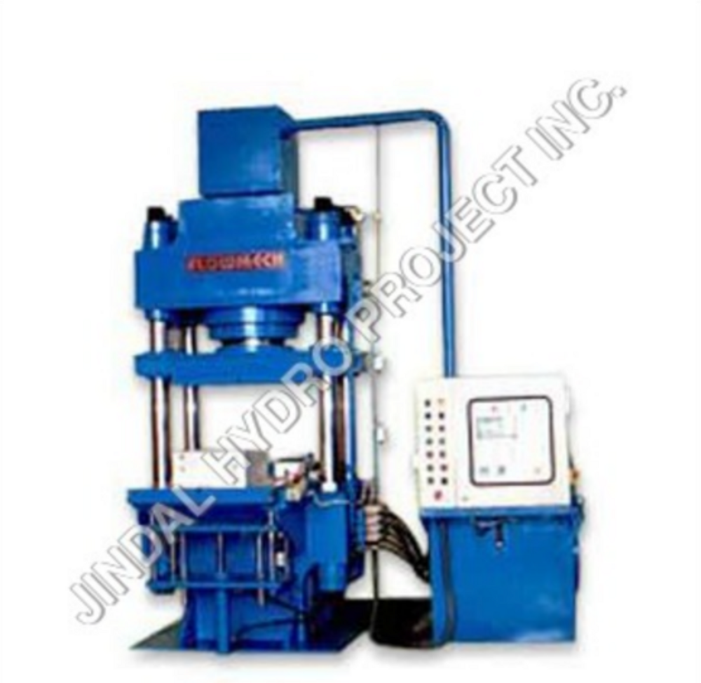 4 Pillar Type Hydraulic Press - Color: Blue