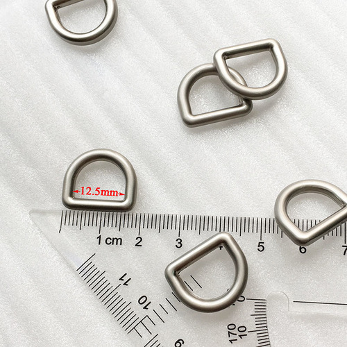 12.5mm Fashion Shining Zinc Alloy D Ring For Bag Hardware