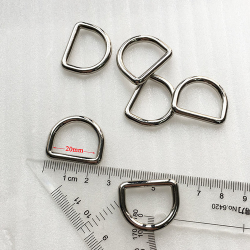 20mm Fashion Shining Zinc Alloy Metal Buckle D Ring For Bag Accessories