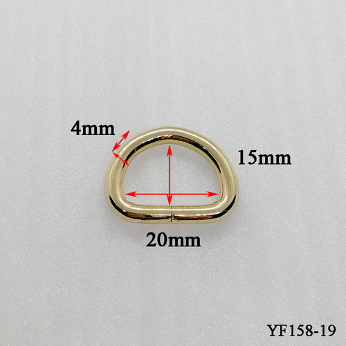 20mm Fashion Shining Zinc Alloy Metal Buckle D Ring For Bag Accessories Hand Bag Purse Strap Belt Dog Collar Chain By HUADING INDUSTRY CO, LTD.