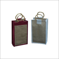 Jute Double Bottle Wine Bag