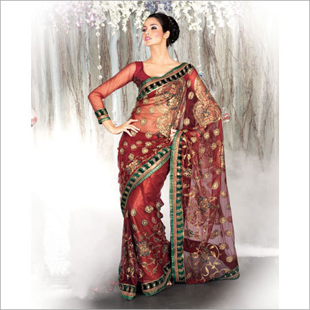 Embroidered Georgette Saree