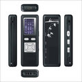 Digital Voice Recorder - Plastic, 90x26x13 Mm | 15 Hr Battery Life, 280 Hr Max Recording, Multi-language Support, Built-in Speaker