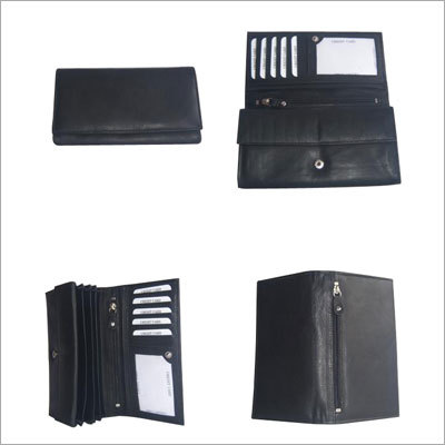 Black Leather Ladies Purse