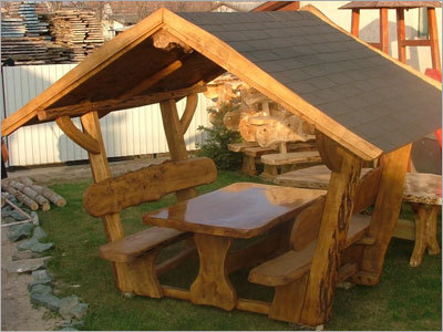 Wooden Furniture - Pine Wood, 6ft x 4ft x 7ft | Rustic Design, Weather Resistant, Comfortable Seating