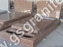 Himalaya Orange Granite Monument - Polished Durable Granite, Customizable Designs, Weather Resistant