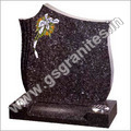 Granite Tombstone And Monument - Granite, Varied Sizes, Dark Brown | Mirror Polish, Customizable Designs, Weather Resistant