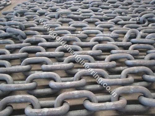 Open Link Chain - Alloy Steel, 8-60 mm Rod Diameter | Corrosion Resistant, Heat Treated, Marine Grade, Heavy Duty