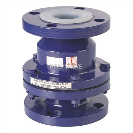 PFA lined Ball Check Valves