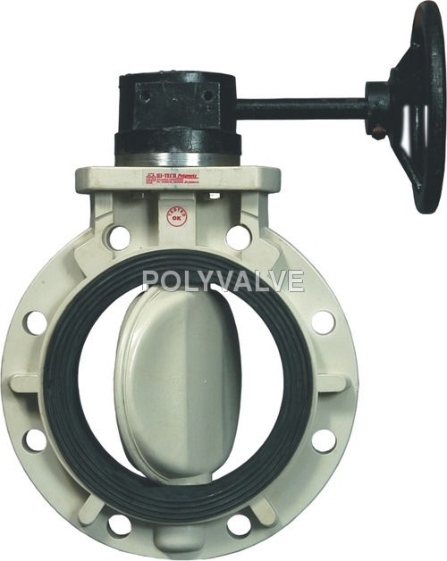 Pvdf Gear Type Butterfly Valve