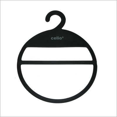 Scarf Plastic Hangers - Durable Black Plastic, 10 Inches Round Shape | Space Saving, Lightweight, Versatile Organized Storage