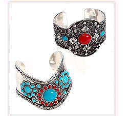 6012 - Metal, 6-8 cm Diameter, Silver | Handcrafted, Elegant, Durable, Stylish, Unique Ethnic Bracelet