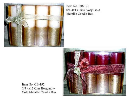 Candle - Wax and Glass, Varied Dimensions, Gold and Red | Aromatic, Elegant, Long-Lasting, Gift-Ready, Diwali-Themed, Scented