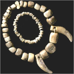 Bone Jewellery - Bone, Variable Length, Off-White | Handcrafted Beaded Design, Durable Clasp Closure, Cultural Heritage Accessory