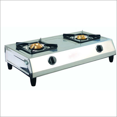 Gas Stove Burners - Stainless Steel, 60x40x10 cm, 2 Burners | Easy Cleaning, Durable, Even Heating, LPG
