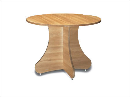 Rounded Wooden Table