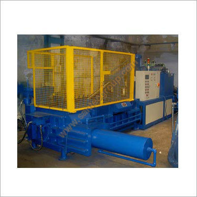 Blue & Yellow Triple Compression Scrap Baling Presses Balers