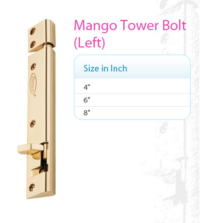 Brass Mango Tower Bolt