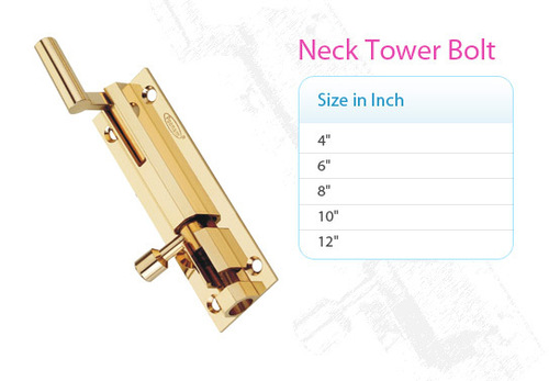 Brass Necked Tower Bolt