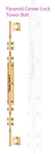 Brass Pyramid Center Lock Tower Bolt