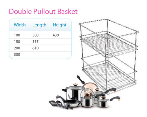 SS Double Basket Pull Out