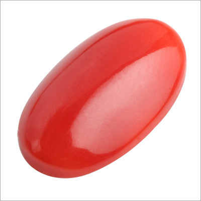 Red Coral Oval Flat