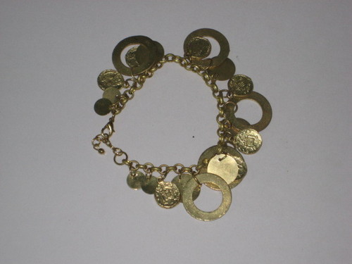 Cuffling - Brass, 18-20cm, Gold | Handcrafted, Stone Embellishments, Lobster Clasp, Elegant Design