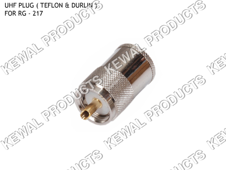 Silver UHF Connector PLUG FOR RG - 217 Cable