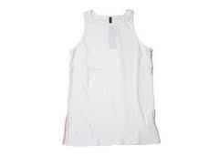 Jeans Tops For Mens - Cotton Mini White Round Neck | Stylish Design Comfortable Fit Sleeveless