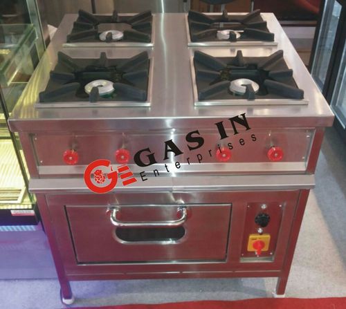 Four Burner Continental Range Height: 34 Inch (In)