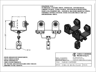 Festoon Cable Trolley Metallic